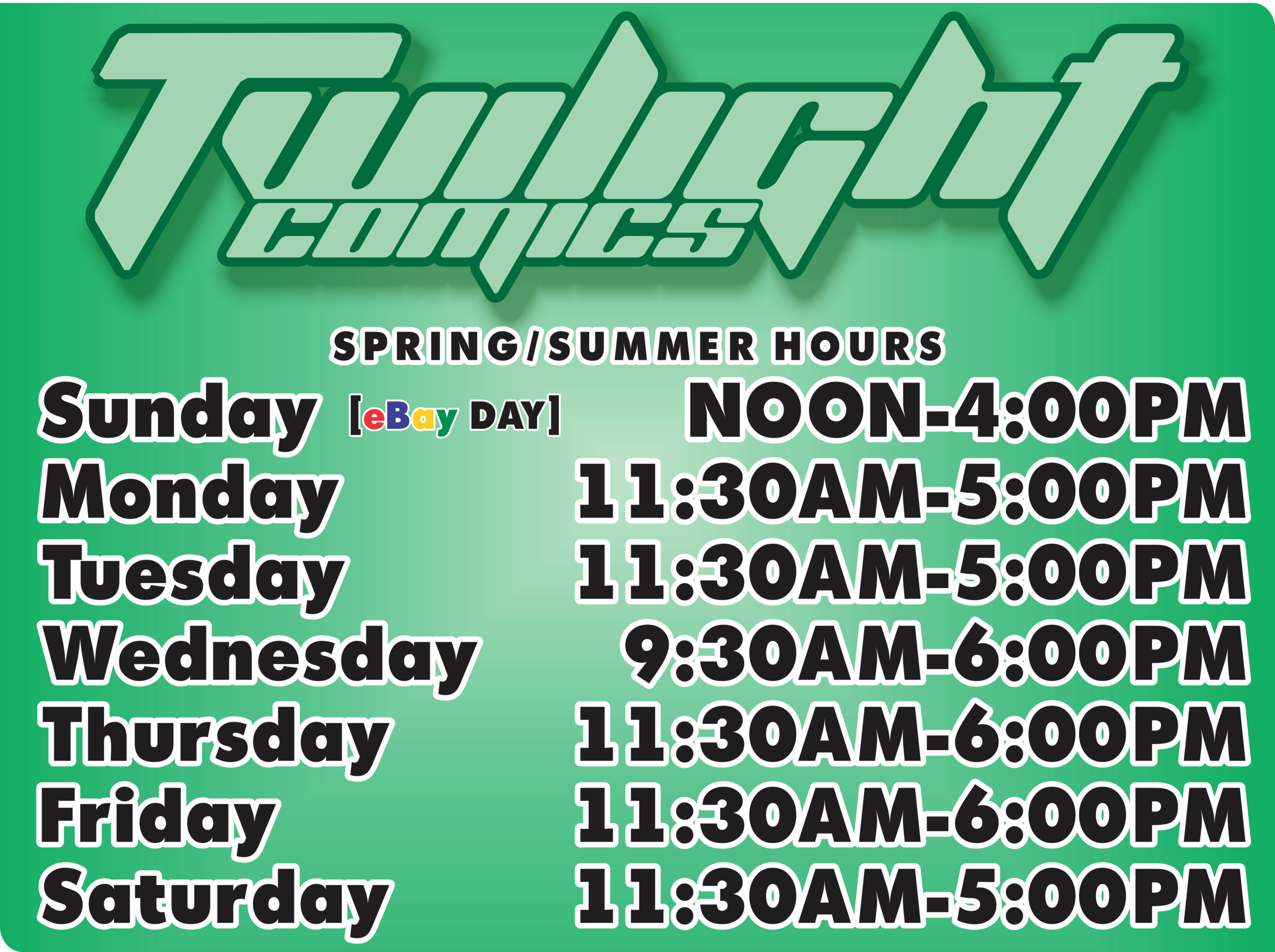 Spring/Summer Hours