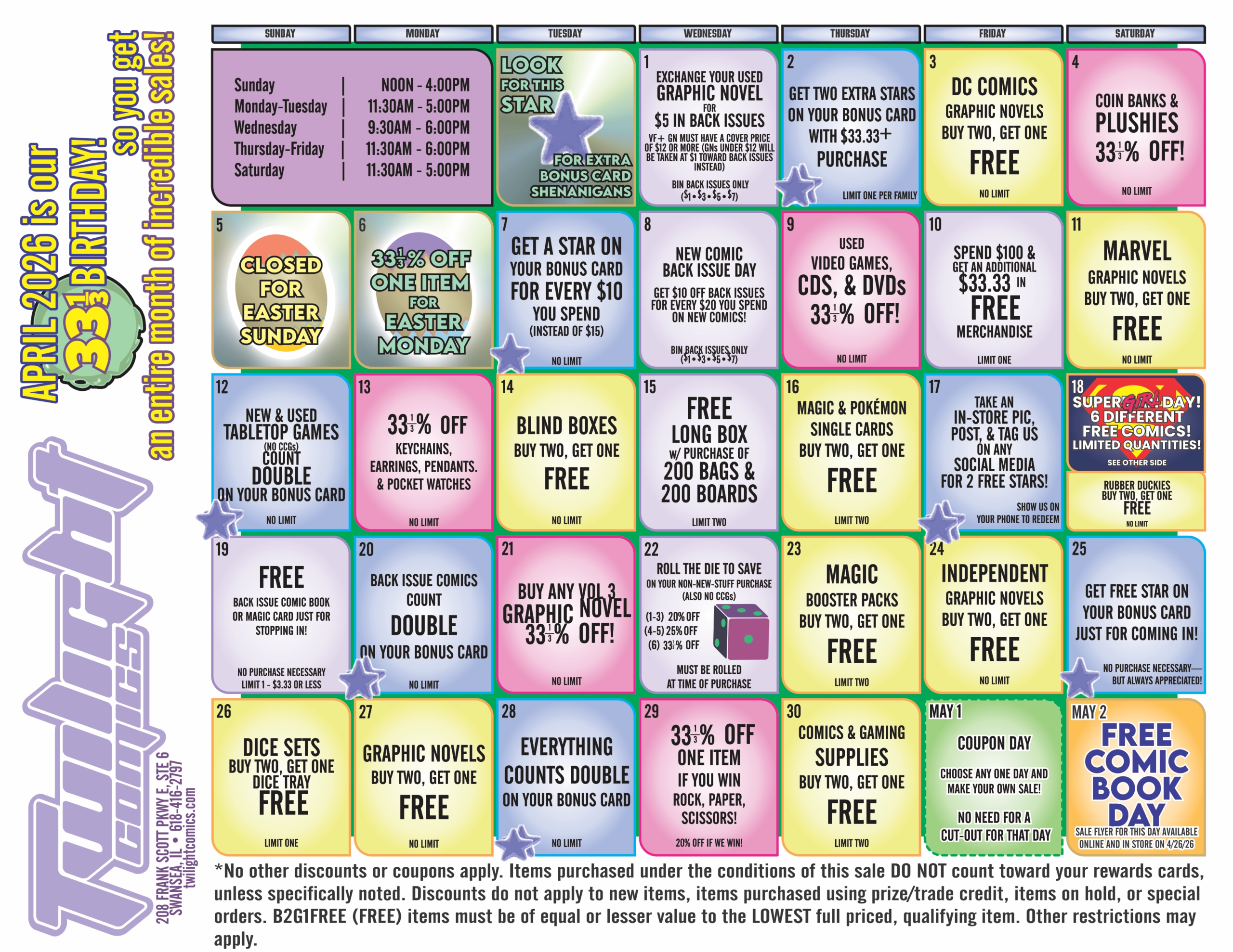 April 2026 Sales Calendar