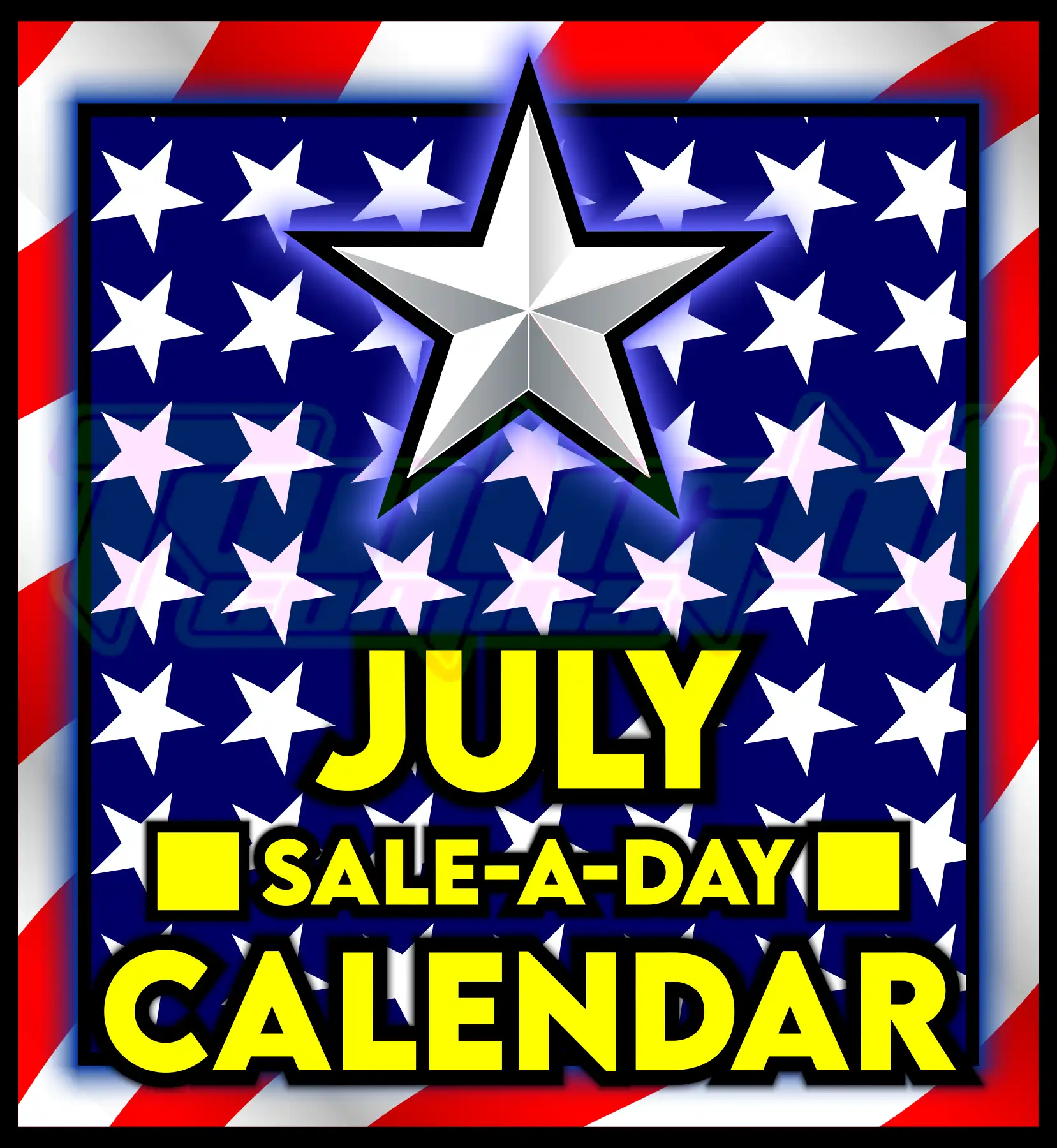 july sale calendar box logo