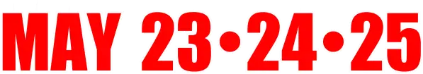 Dates May 23, 24, and 25 shown in bold red letters.